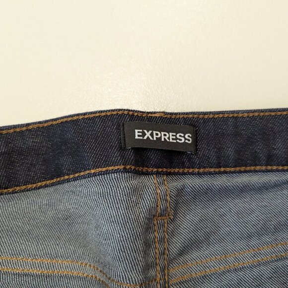 Express Slim Straight Size 36x30 Raw Denim - Picture 8 of 14